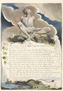 Morgenen kommer..., plate 8 fra Amerika: A Prophecy, 1793 (relieff-etsing trykt i svart med penn og blekk og wc) av William Blake